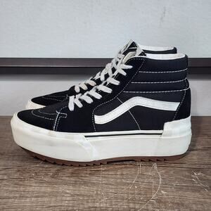 Vans Sk8-Hi Stacked Women's Platform Shoes Sneakers Size 7.5 Black